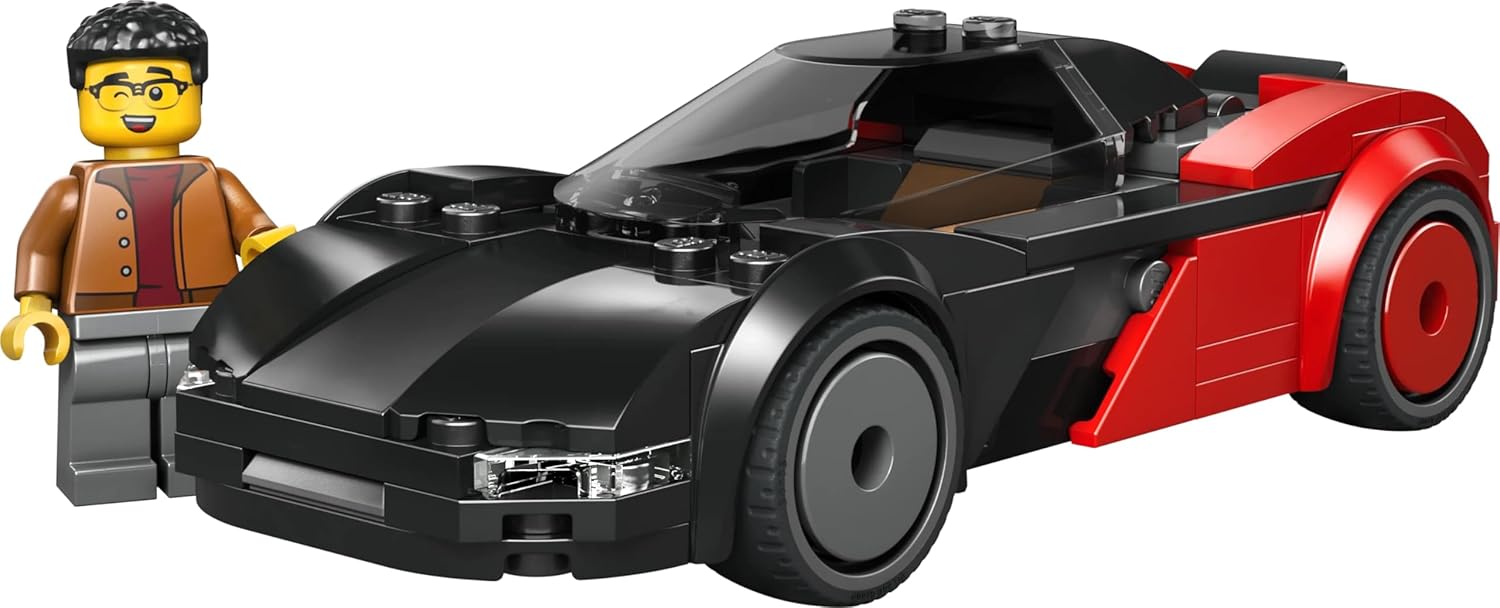 LEGO City EV Supercar Toy - Race Car Model Kit w/a Driver Minifigure - Fine Motor Skills Building Set - Small Birthday Gift Idea for 5+ Year Old Boys - 60486