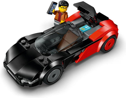 LEGO City EV Supercar Toy - Race Car Model Kit w/a Driver Minifigure - Fine Motor Skills Building Set - Small Birthday Gift Idea for 5+ Year Old Boys - 60486