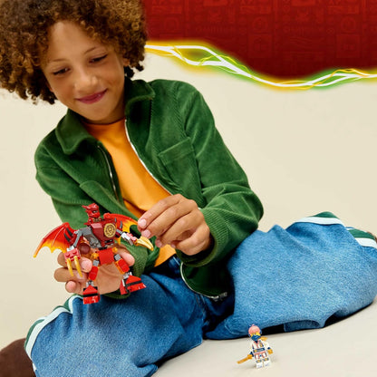 LEGO NINJAGO Kai's Dragon Mech Battle Pack - Ninja Toy w/an Action Figure, 3 Minifigures & Katanas - Birthday Gift for 6+ Year Old Boys & Fans - 71851
