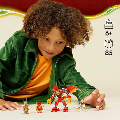 LEGO NINJAGO Kai's Dragon Mech Battle Pack - Ninja Toy w/an Action Figure, 3 Minifigures & Katanas - Birthday Gift for 6+ Year Old Boys & Fans - 71851