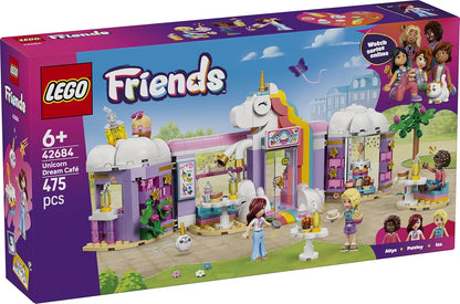 LEGO Friends Unicorn Dream Café - Toy Cake Shop w/ 3 Mini Dolls, Cash Register & Play Food Accessories incl. Cupcakes - Birthday Gift for 6+ Year Old Girls - 42684