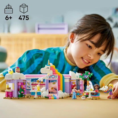 LEGO Friends Unicorn Dream Café - Toy Cake Shop w/ 3 Mini Dolls, Cash Register & Play Food Accessories incl. Cupcakes - Birthday Gift for 6+ Year Old Girls - 42684