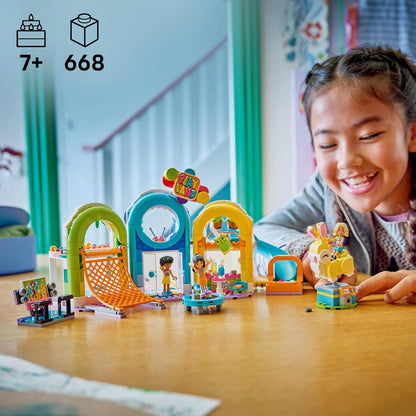 LEGO Friends Fun Indoor Playground - Creative Toy w/a Slide, Ball Pit, Roundabout, Snack Bar, 3 Mini Dolls & Accessories - Birthday Gift for 7+ Year Old Girls - 42686