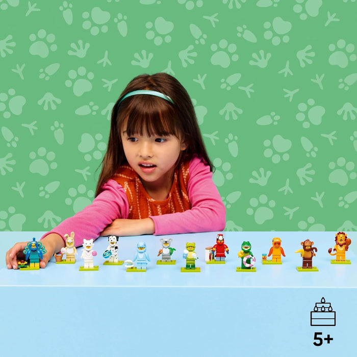 LEGO Minifigures Animal Series 28 - Blind Box - Get 1 of 12 Collectible Toys - Figures incl. Lion, Bunny, Cat & Dolphin - Party Bag Fillers for 5+ Year Old Boys & Girls - 71051