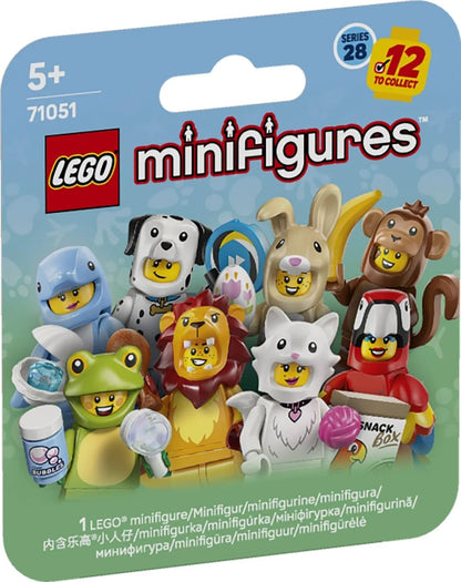 LEGO Minifigures Animal Series 28 - Blind Box - Get 1 of 12 Collectible Toys - Figures incl. Lion, Bunny, Cat & Dolphin - Party Bag Fillers for 5+ Year Old Boys & Girls - 71051