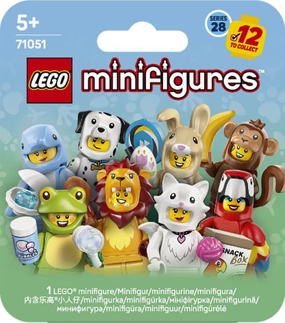 LEGO Minifigures Animal Series 28 - Blind Box - Get 1 of 12 Collectible Toys - Figures incl. Lion, Bunny, Cat & Dolphin - Party Bag Fillers for 5+ Year Old Boys & Girls - 71051