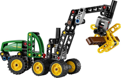 LEGO Technic John Deere 1470H Wheeled Harvester - Construction Vehicle Toy - STEM Model Kit w/a Rotating Boom & Working Claw - Gift for 7+ Year Old Boys - 42218