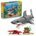 LEGO Creator 3in1 Fierce Shark with a Treasure Chest Toy - Sea Animal Figure Transforms into an Anglerfish or Manta Ray - Room Decor Idea for 8+ Year Old Boys & Girls - 31381