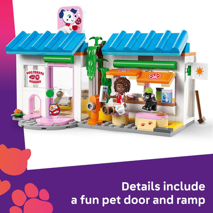 LEGO Friends Dog Treats Bakery - Toy Shop w/ 2 Mini Dolls, 4 Animal Figures, Pet Carrier and Play Food Accessories - Birthday Gift Idea for 6+ Year Old Girls - 42677