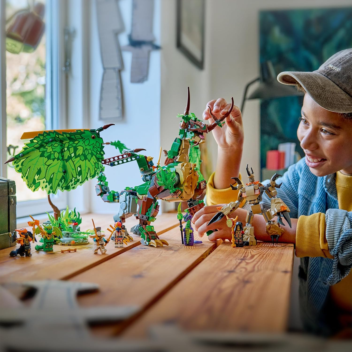 LEGO NINJAGO The Dragon of Life - Ninja Toy w/a Dragon Figure, Mini Monster Mech, 8 Minifigures and Swords - Birthday Gift for 8+ Year Old Boys & Fans - 71859