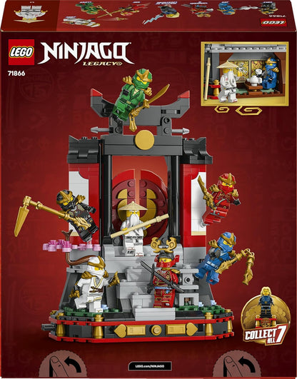 LEGO NINJAGO Ninja Character Display 15th Anniversary - Monastery Gate Model Kit w/ 8 Collectible Minifigures & Swords - Nostalgic Gift for 14+ Year Old Boys & Adult Fans - 71866