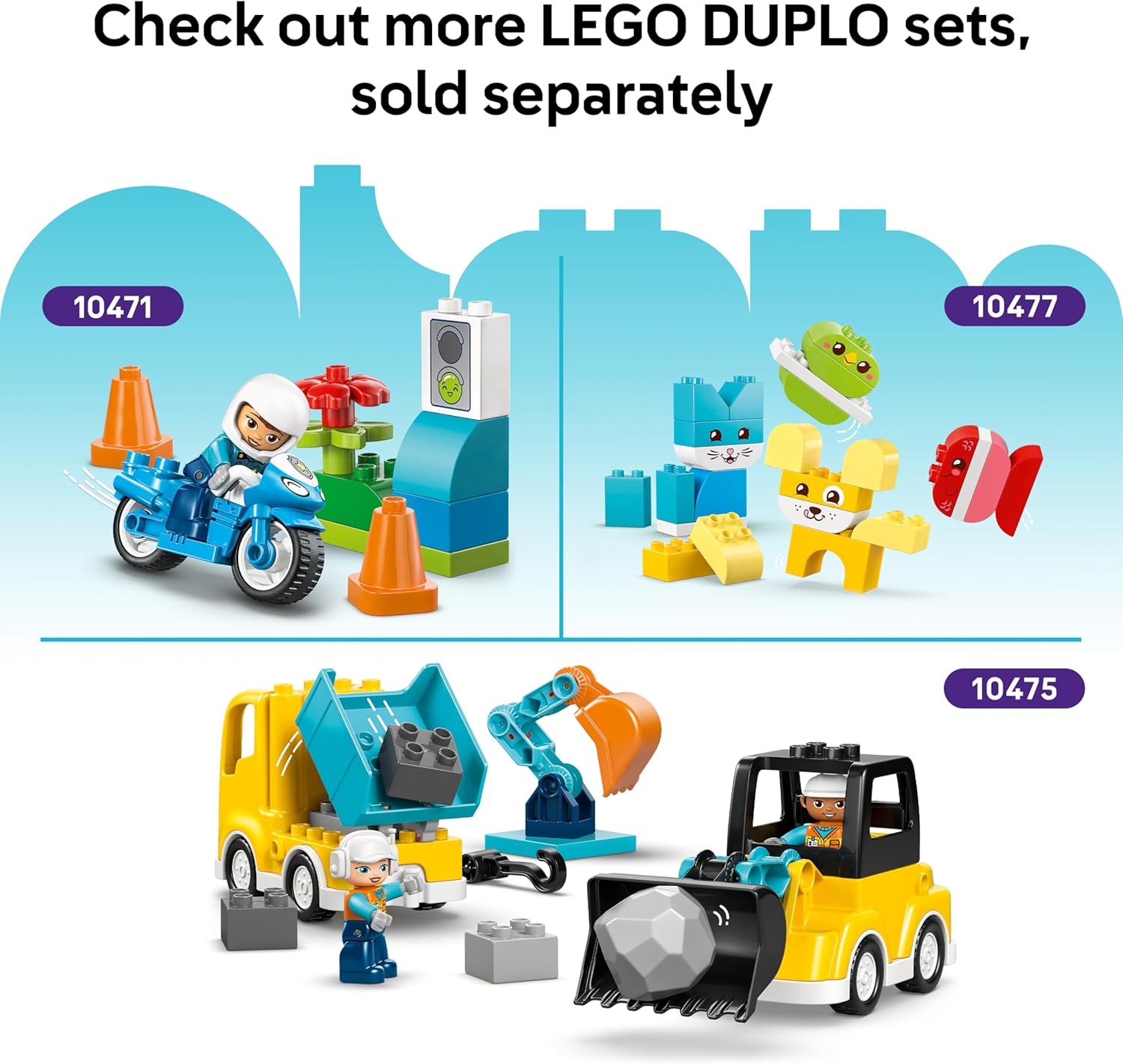 LEGO DUPLO Fire Engine with Hose and Firefighter - Educational Motor Skills Toy - Red Truck w/a Ladder, Figure and a Squirrel - Birthday Gift for 2+ Year Old Boys & Girls - 10473