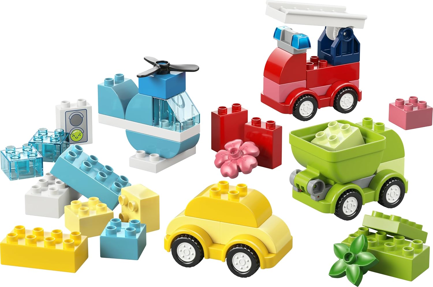 LEGO DUPLO Creative Vehicles - Educational Sorting Toy for Toddlers w/Cars & Trucks - Fine Motor Skills Development Set - Birthday Gift for 1+ Year Old Babies, Boys & Girls - 10474