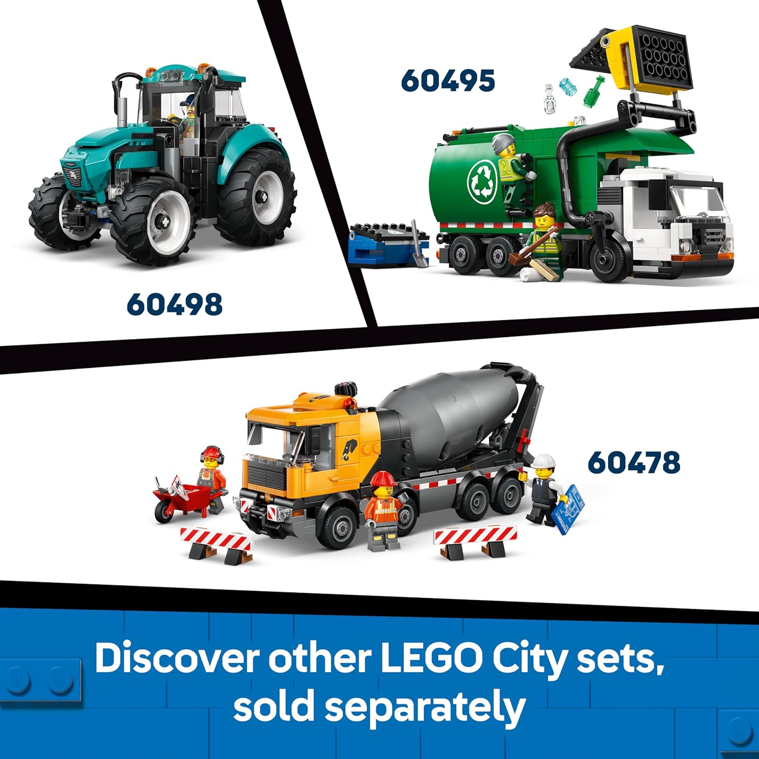 LEGO City Snowplough Truck Toy - Model Kit w/a Minifigure, Tools & Gritter Function - Birthday Gift Idea for 6+ Year Old Boys & Engineering Fans - 60490