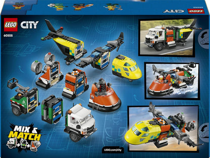 LEGO City 3in1 Airplane, Service Truck & Hovercraft Remix Toy - Mix & Match Model Vehicles Kit w/ 3 Minifigures - STEM Birthday Gift Idea for 7+ Year Old Boys - 60505