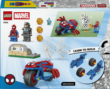 LEGO ǀ Marvel Spidey on his Motorcycle vs. Rhino - SuperHero Toy w/a Motorbike & 2 Minifigures - Gift for 4+ Year Old Boys and Fans of the Spidey and his Amazing Friends Show - 11206