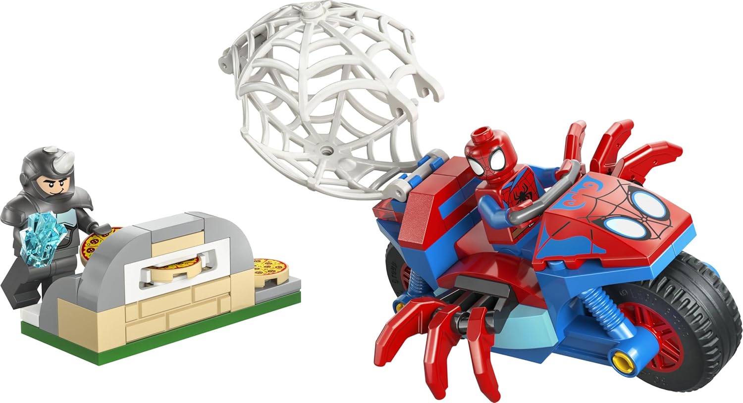 LEGO ǀ Marvel Spidey on his Motorcycle vs. Rhino - SuperHero Toy w/a Motorbike & 2 Minifigures - Gift for 4+ Year Old Boys and Fans of the Spidey and his Amazing Friends Show - 11206