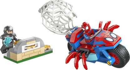 LEGO ǀ Marvel Spidey on his Motorcycle vs. Rhino - SuperHero Toy w/a Motorbike & 2 Minifigures - Gift for 4+ Year Old Boys and Fans of the Spidey and his Amazing Friends Show - 11206
