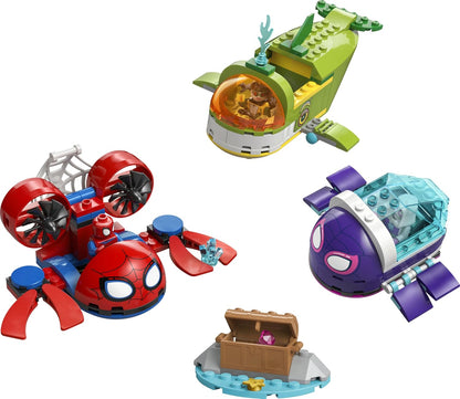 LEGO ǀ Marvel Spidey: Underwater Vehicles - SuperHero Toy w/ 3 Submarines & 3 Minifigures - Gift for 4+ Year Old Boys and Fans of the Spidey and his Amazing Friends Show - 11207