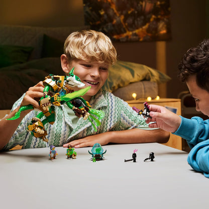 LEGO DREAMZzz 2in1 Fox Guardian Mech Toy - Action Figure Transforms into a Fox Warrior - incl. 3 Minifigures & a Collectible Green Treasure Creature - Gift for 9+ Year Old Boys - 71508