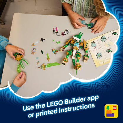 LEGO DREAMZzz 2in1 Fox Guardian Mech Toy - Action Figure Transforms into a Fox Warrior - incl. 3 Minifigures & a Collectible Green Treasure Creature - Gift for 9+ Year Old Boys - 71508