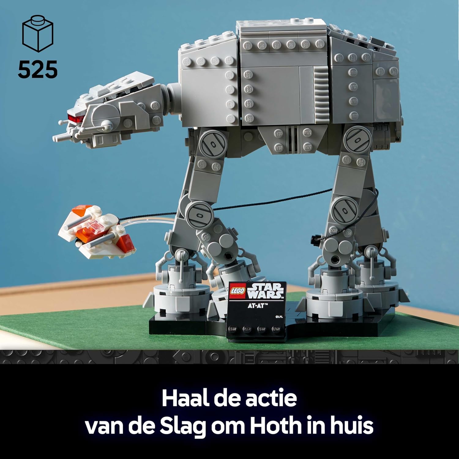 LEGO Star Wars 75440 AT-AT Building Set for Adults - Display Model Kit w/Snowspeeder, Stand & Nameplate - Shelf Decor Idea - Collectible Gift for The Empire Strikes Back Fans