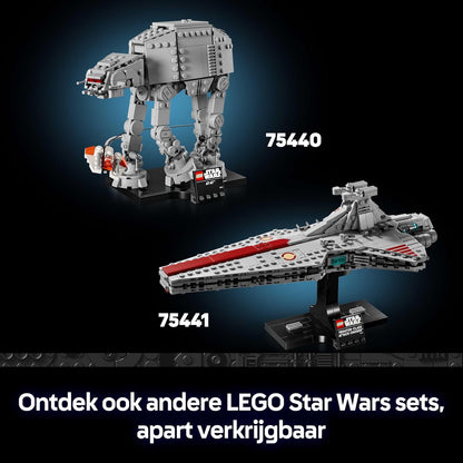 LEGO Star Wars 75440 AT-AT Building Set for Adults - Display Model Kit w/Snowspeeder, Stand & Nameplate - Shelf Decor Idea - Collectible Gift for The Empire Strikes Back Fans