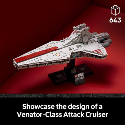 LEGO Star Wars 75441 Venator-Class Attack Cruiser Building Set for Adults - Republic Starship Model Kit - Living Room & Shelf Decor - Collectible Gift for Revenge of the Sith Fans