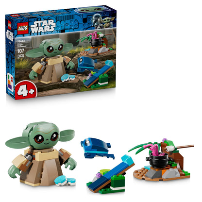 LEGO 75443 Star Wars Grogu's Homestead - Building Toy w/a Grogu Figure & Sorgan Frog, a Catapult & Blue Macarons - Gift for 4+ Year Old Boys, Girls & The Mandalorian Fans