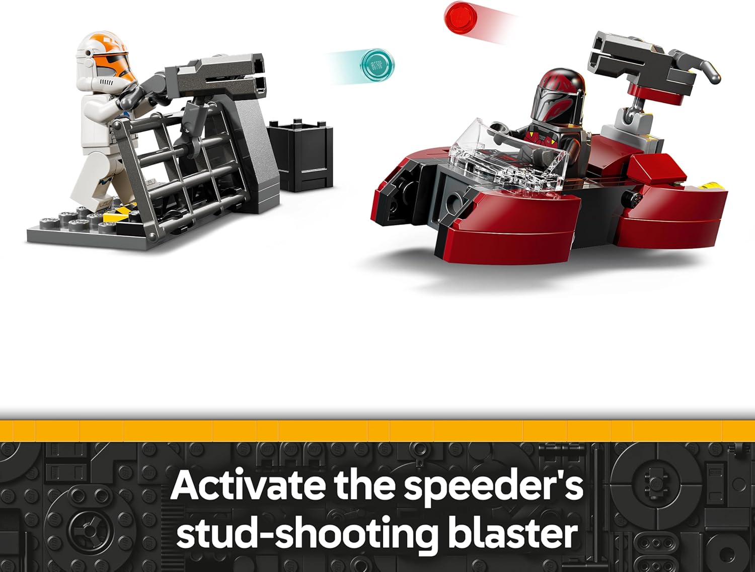 LEGO Star Wars 75449 Siege of Mandalore Battle Pack - Action Toy w/ 2 Mandalorian & 2 Clone Trooper Minifigures plus a Speeder Bike and Blasters - Gift for 6+ Year Old Boys & Fans
