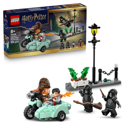 LEGO Harry Potter Hagrid & Harry's Privet Drive Escape - Motorbike Toy with 4 Minifigures incl. 2 Death Eaters, plus a Street Scene - Gift for 8+ Year Old Girls, Boys & Fans - 76459