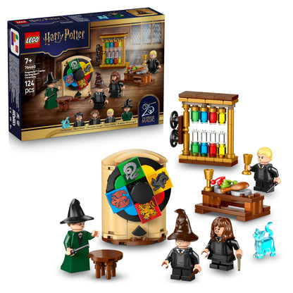 LEGO Harry Potter Hogwarts Castle: Sorting Hat Ceremony Toy - Collectible Patronus, Hermione & Draco Malfoy Minifigures with Wands & a Spinning Wheel - Gift for 7+ Year Old Girls & Boys - 76460