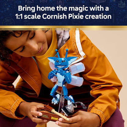 LEGO Harry Potter Cornish Pixie Toy - Bedroom or Desk Decor Figure w/Gilderoy Lockhart's Book and Wand - Birthday Gift for 8+ Year Old Girls & Boys - 76461