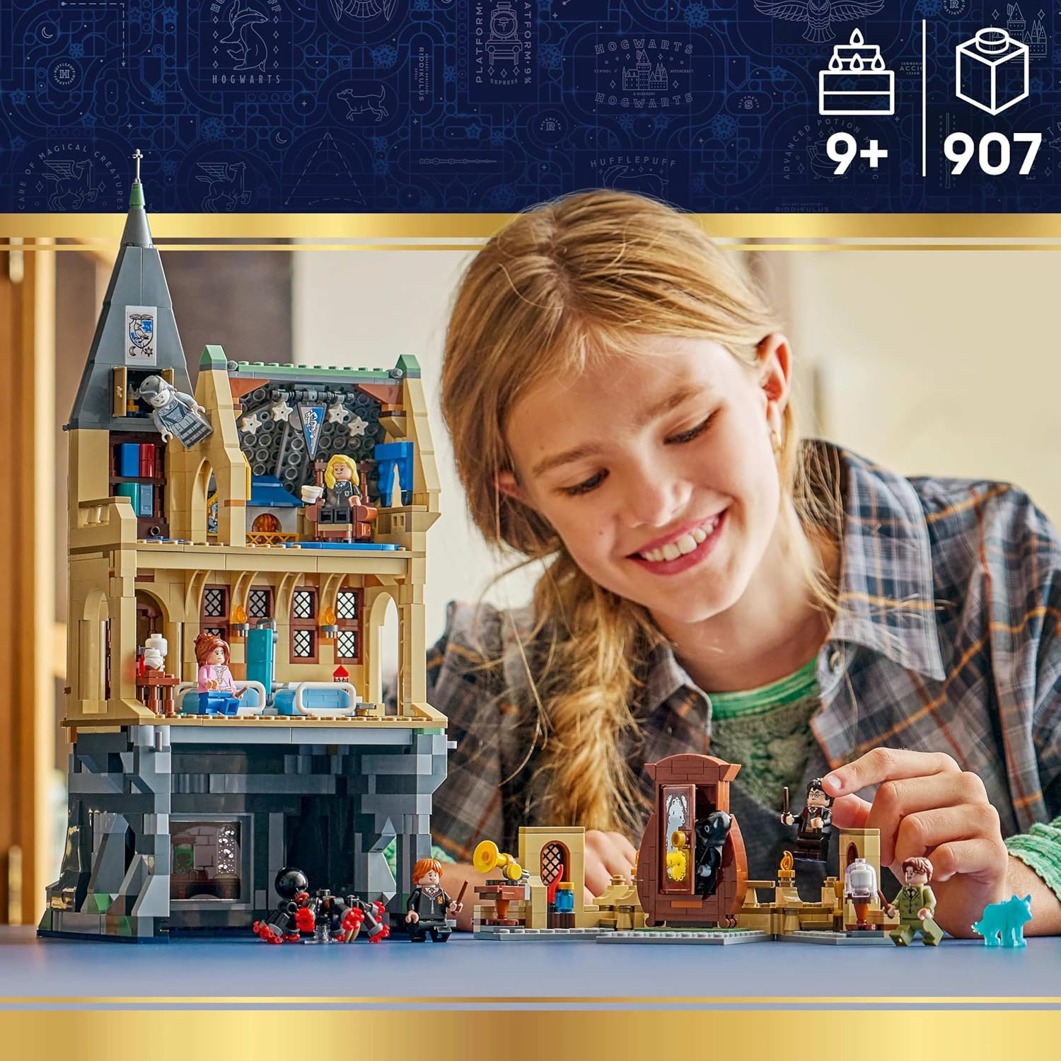 LEGO Harry Potter Hogwarts Castle: Hospital Wing Toy - DIY Miniature Model Kit with 7 Minifigures incl. Hermione & Ron - Gift Idea for 9+ Year Old Girls, Boys & Fans - 76463