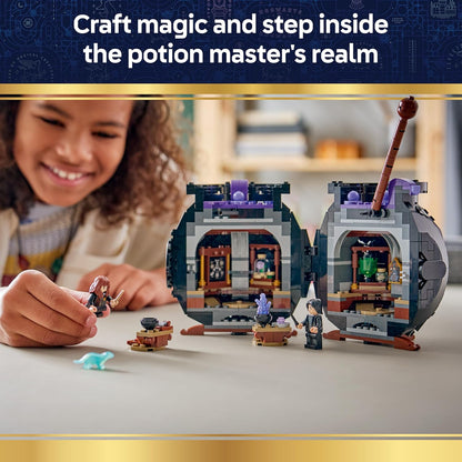 LEGO Harry Potter Cauldron: Secret Potions Classroom Toy - Desk or Bedroom Decor DIY Kit with Collectible Patronus & Hermione & Snape Minifigures - Gift for 10+ Year Old Girls & Boys - 76464