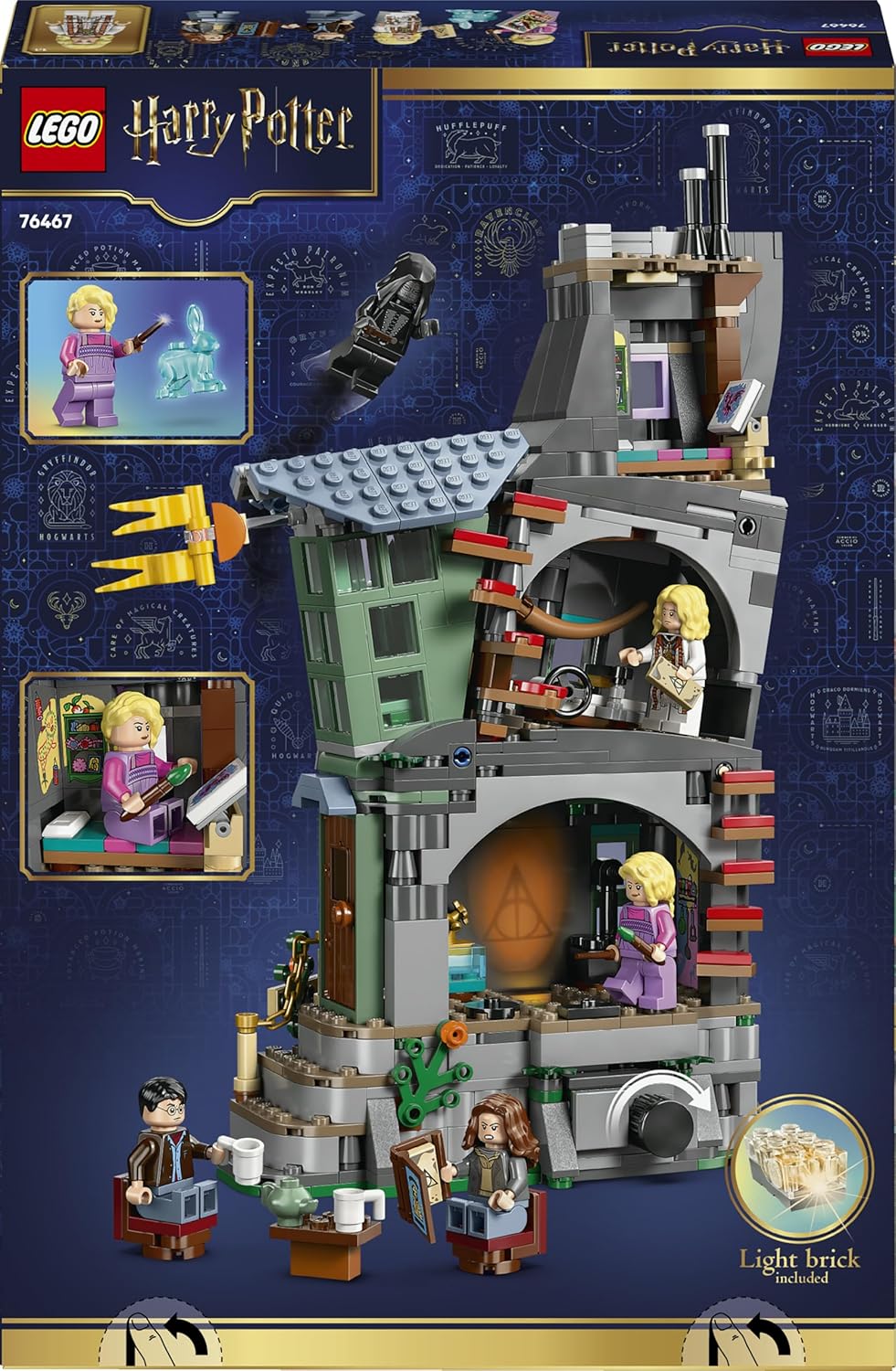 LEGO Harry Potter Luna Lovegood's House Toy - DIY Miniature Model Kit w/a Light Brick & 5 Minifigures - Bedroom Decor Idea - Gift for 10+ Year Old Girls, Boys & Fans - 76467