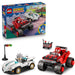 LEGO Sonic the Hedgehog Silver's Car vs. Knuckles' Monster Truck Toy - incl. 2 Minifigures & 2 Chaos Emeralds - Gaming Gift for 8+ Year Old Boys & Girls - 77118
