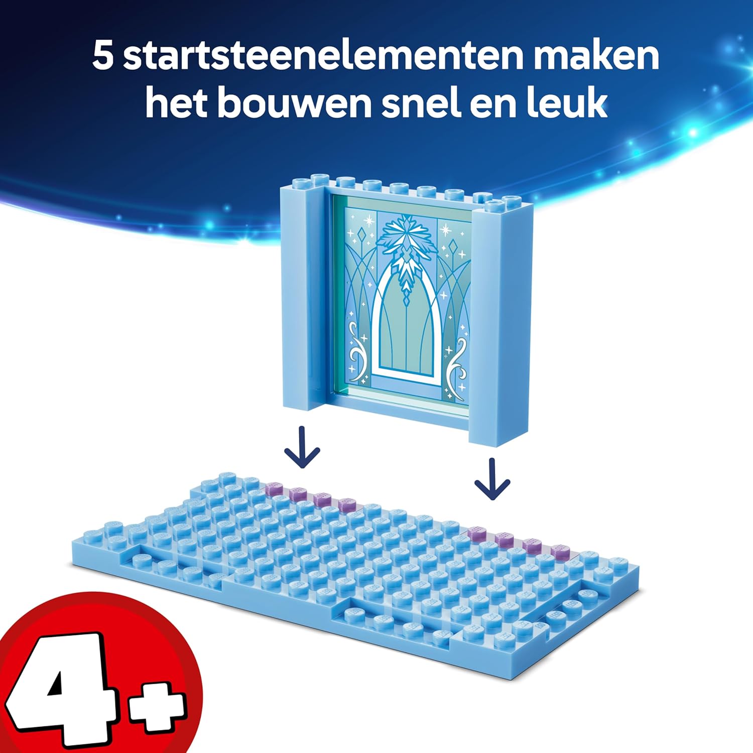 LEGO Disney Elsa's IJskasteel en Sneeuwrit – Bouwpakket voor Kinderen Incl. Anna en Elsa Poppetjes, Olaf, Treinrails en Sneeuwwagens – Cadeau voor Meisjes vanaf 4 Jaar – 43281