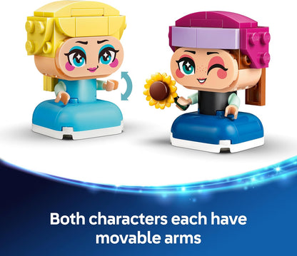 LEGO | Disney Frozen Mini Anna & Elsa Figures - Princess Toy incl. 2 Mini Dolls w/Sunflower & Icebolt Accessories - Small Gift Idea for 5+ Year Old Girls & Fans - 43284