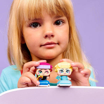 LEGO | Disney Frozen Mini Anna & Elsa Figures - Princess Toy incl. 2 Mini Dolls w/Sunflower & Icebolt Accessories - Small Gift Idea for 5+ Year Old Girls & Fans - 43284