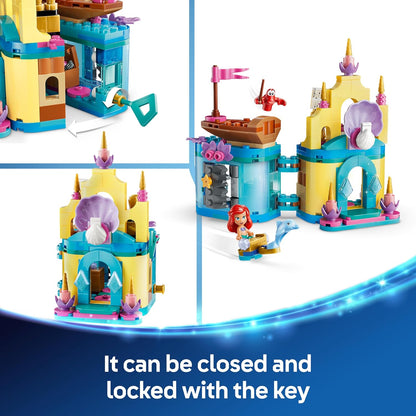 LEGO|Disney Princess Ariel's Magical Mini Palace - The Little Mermaid Castle Toy w/a Micro Doll plus Sebastian & Flounder Animal Figures - Gift for 5+ Year Old Girls - 43285