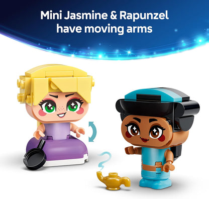 LEGO|Disney Princess Mini Jasmine & Rapunzel Figures - Collectible Toy w/ 2 Mini Dolls & Accessories incl. a Magic Lamp - Small Gift for 5+ Year Old Girls & Fans - 43303