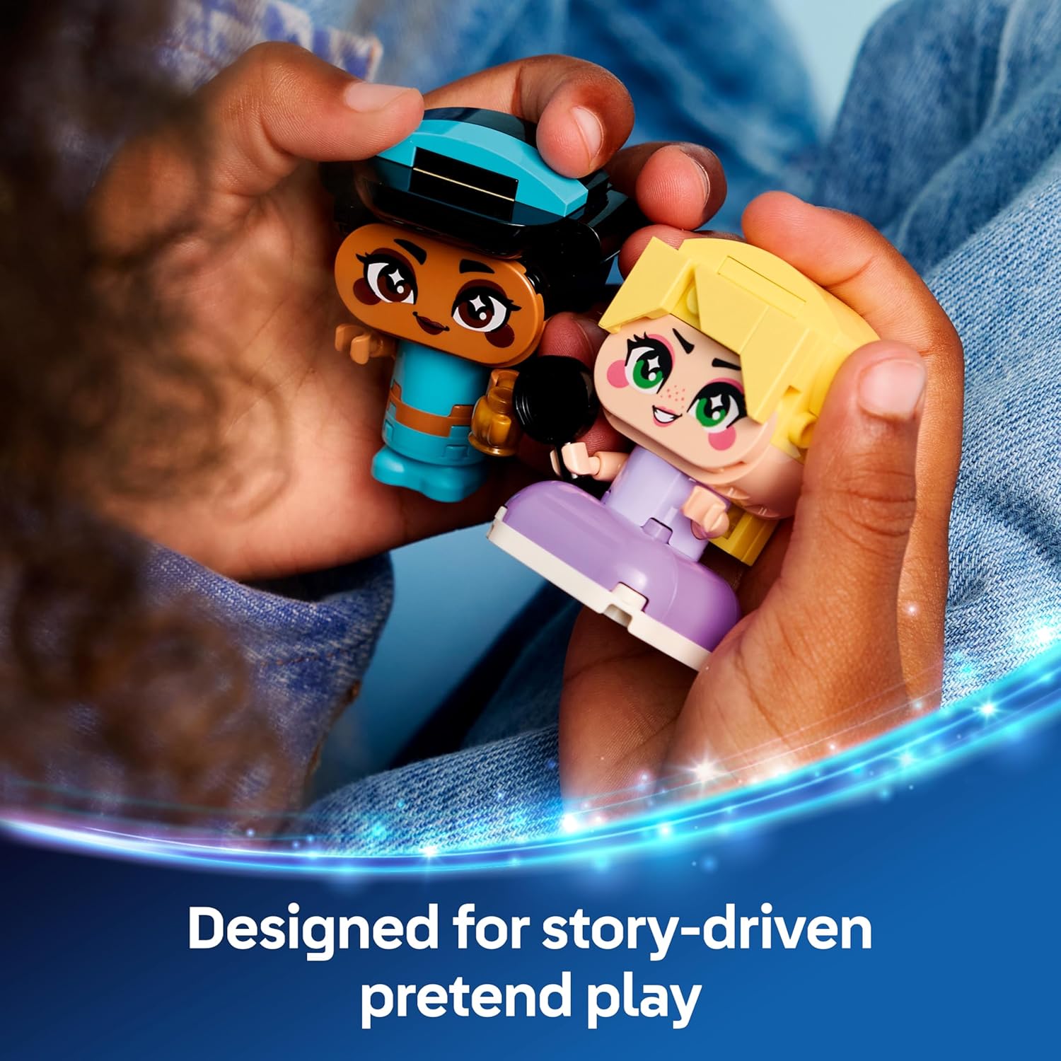 LEGO|Disney Princess Mini Jasmine & Rapunzel Figures - Collectible Toy w/ 2 Mini Dolls & Accessories incl. a Magic Lamp - Small Gift for 5+ Year Old Girls & Fans - 43303
