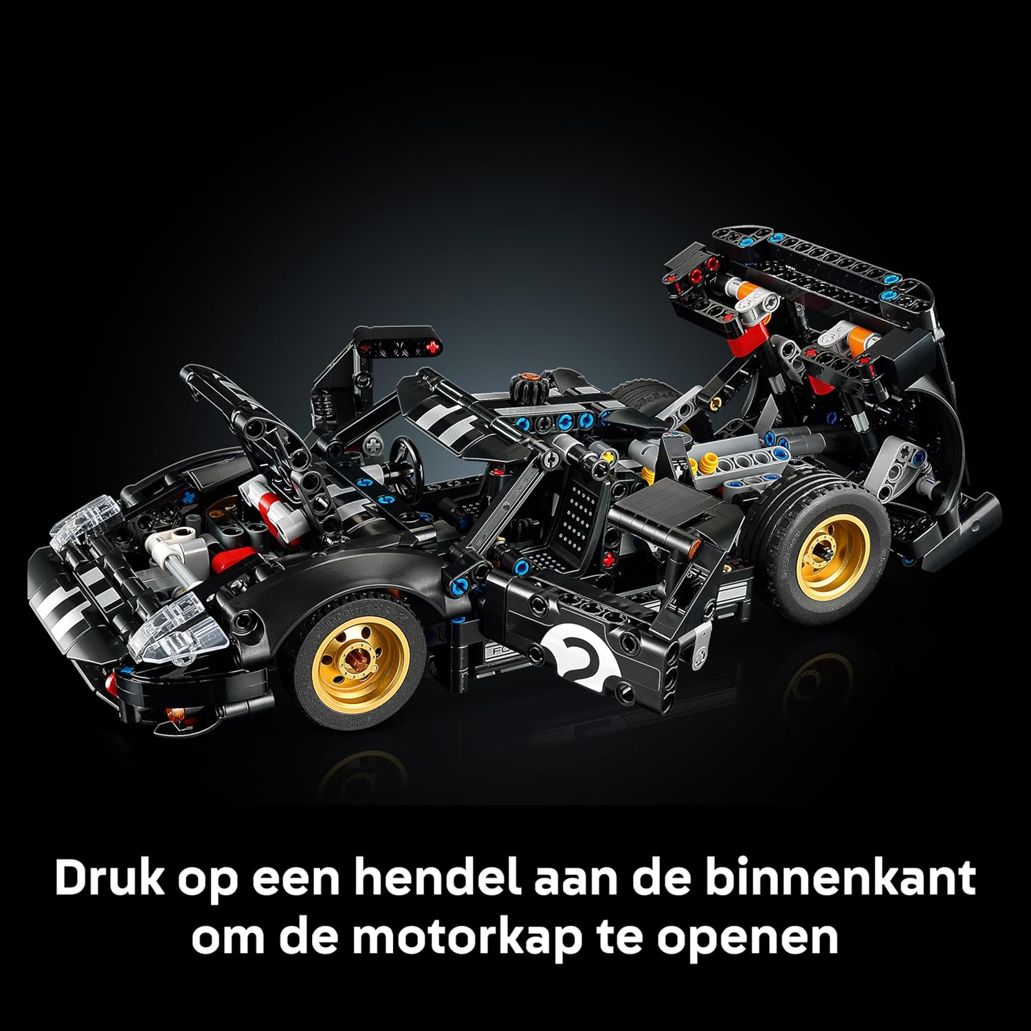 LEGO Technic 1966 Ford GT40 MKII Race Car - Collectible Model Kit for Adults - Engineering Set w/a V8 Engine, Cool Details & Livery - Gift for Motorsport Fans - 42223