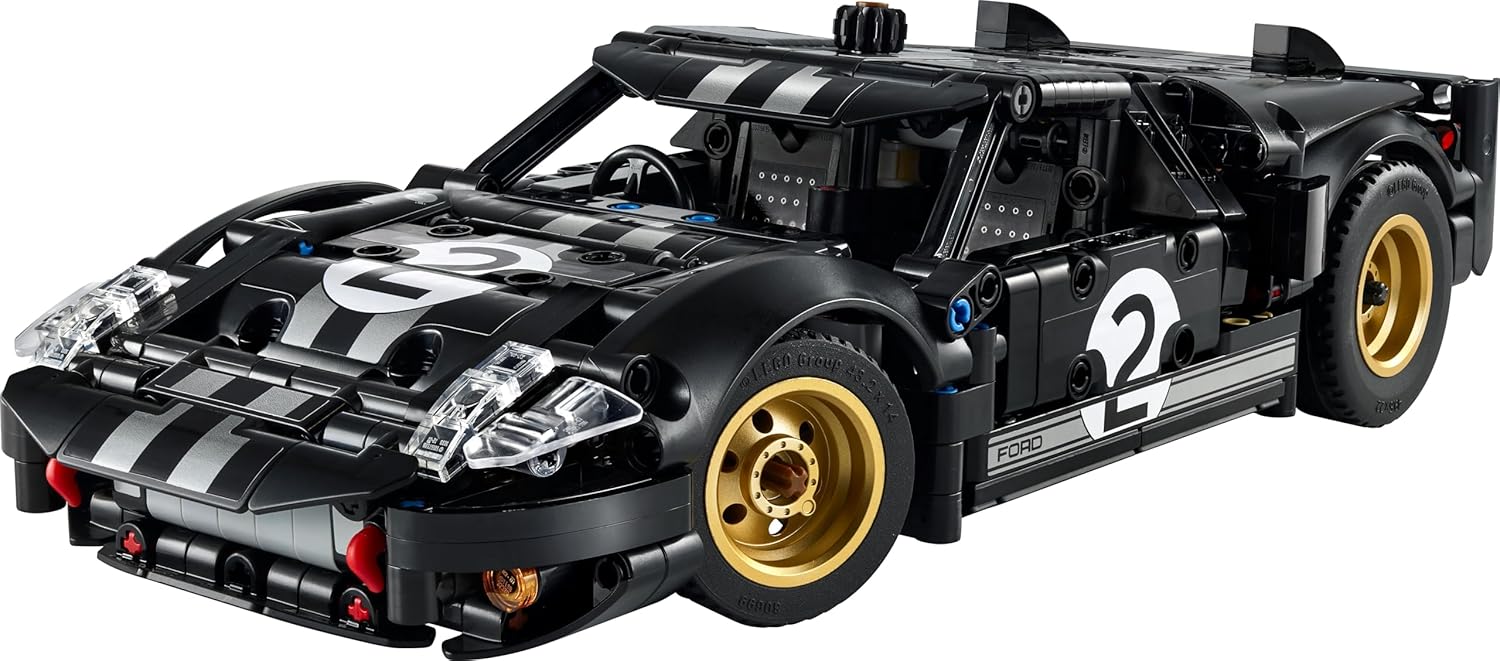 LEGO Technic 1966 Ford GT40 MKII Race Car - Collectible Model Kit for Adults - Engineering Set w/a V8 Engine, Cool Details & Livery - Gift for Motorsport Fans - 42223
