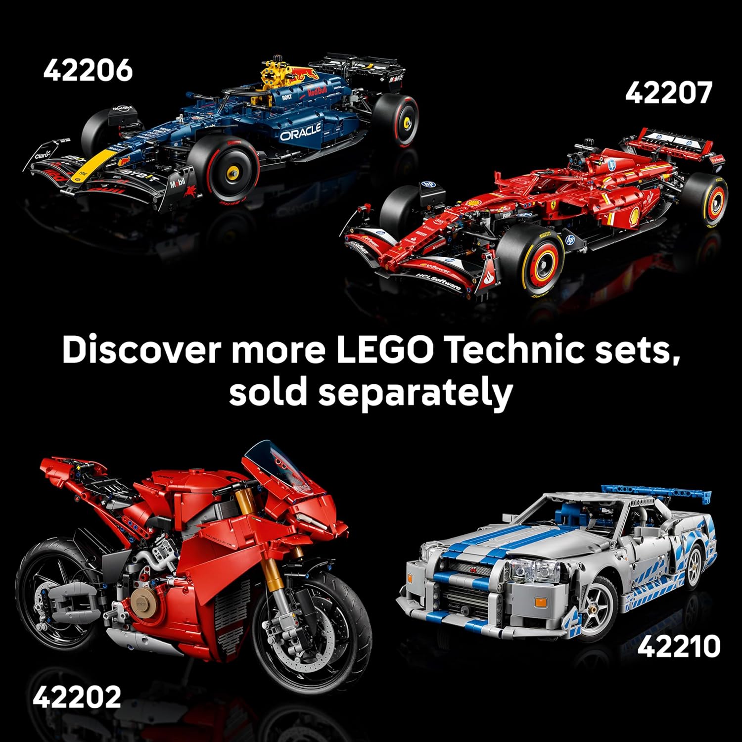 LEGO Technic 1966 Ford GT40 MKII Race Car - Collectible Model Kit for Adults - Engineering Set w/a V8 Engine, Cool Details & Livery - Gift for Motorsport Fans - 42223