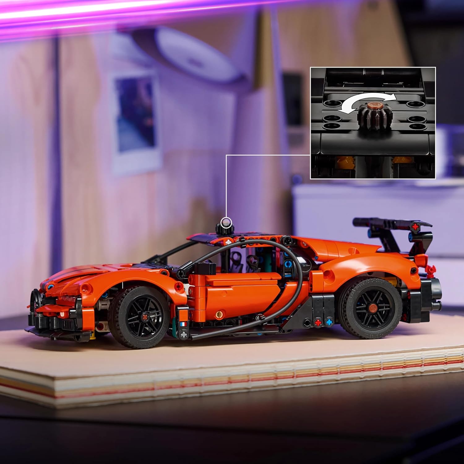 LEGO Technic Bugatti Chiron Pur Sport Hypercar Toy - Race Car Model Kit w/a W16 Engine, Steering & Opening Doors - Gift for 9+ Year Old Boys & Motorsport Fans - 42222