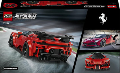 LEGO Speed Champions Ferrari SF90 XX Stradale Sports Car Toy - Model Kit w/a Collectible Driver Minifigure - Birthday Gift Idea for 9+ Year Old Boys & Motorsport Fans - 77254