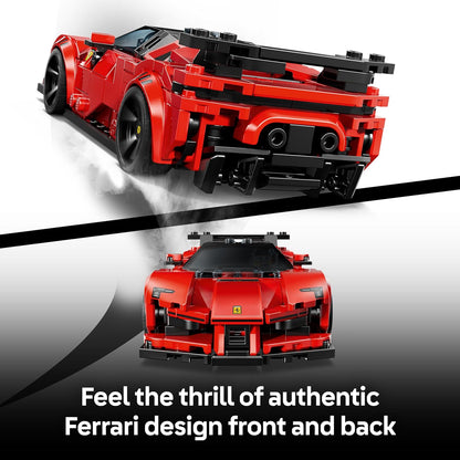 LEGO Speed Champions Ferrari SF90 XX Stradale Sports Car Toy - Model Kit w/a Collectible Driver Minifigure - Birthday Gift Idea for 9+ Year Old Boys & Motorsport Fans - 77254