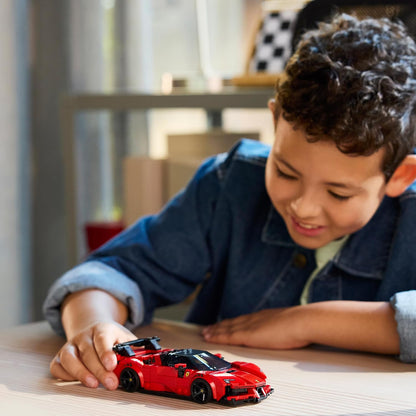 LEGO Speed Champions Ferrari SF90 XX Stradale Sports Car Toy - Model Kit w/a Collectible Driver Minifigure - Birthday Gift Idea for 9+ Year Old Boys & Motorsport Fans - 77254